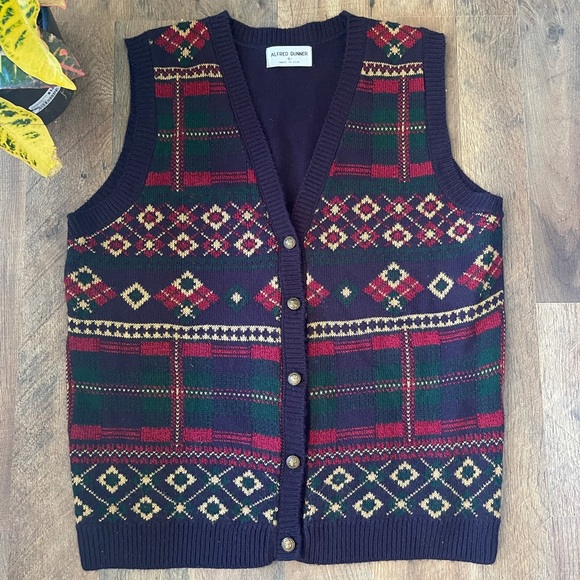Vintage 90’s Alfred Dunner festive vest Sz Large - Picture 1 of 4